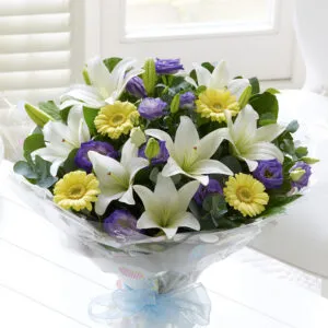 Baby Boy Hand-tied with Baby Boy Balloon