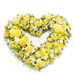 Open Heart Yellow & White