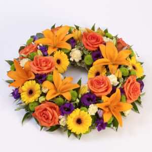 Rose and Lily Wreath Vibrant