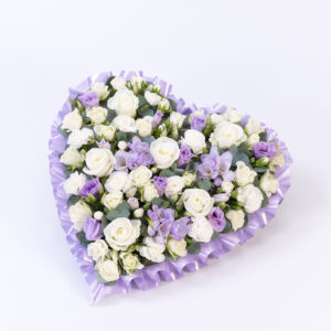 Pastel Heart Lilac & White