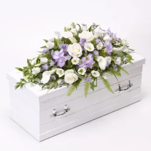 Children's Casket Spray Blue & Lilac