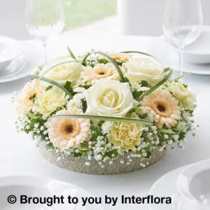 Pastel Rose and Germini Centrepiece