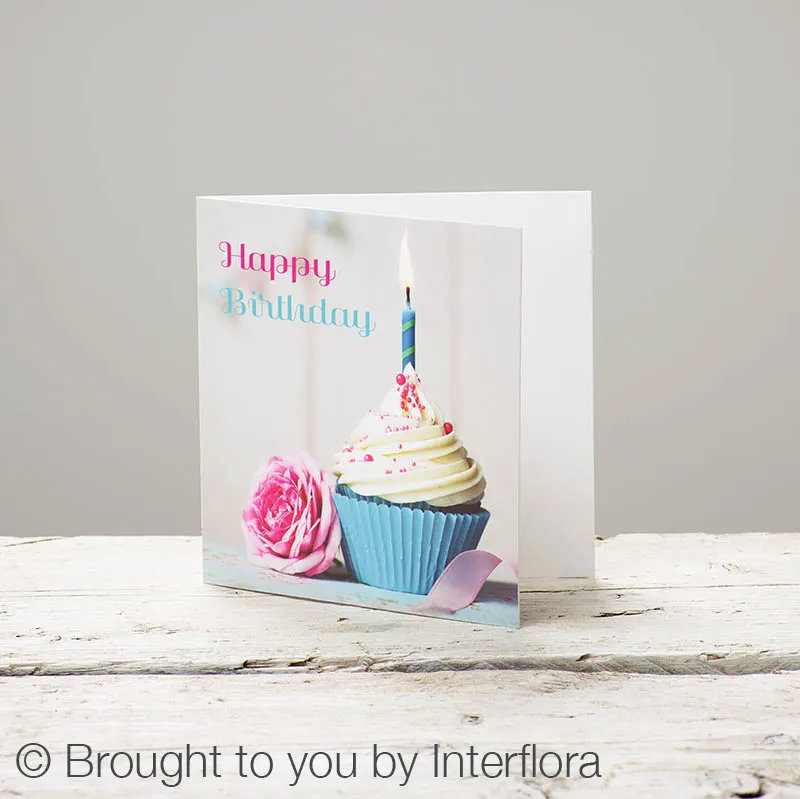 Happy Birthday Cupcake Greetings Card