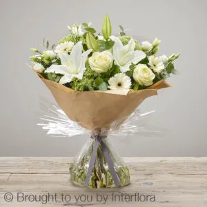 White Radiance Sympathy Hand-tied (Same & Future Day Delivery)