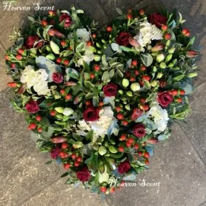 Natural Red & White Heart