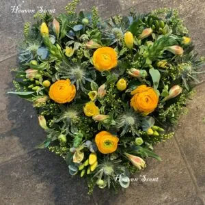 Natural Yellow & Green Heart