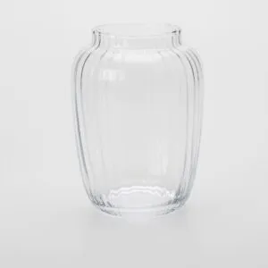 Vintage Ribbed Vase