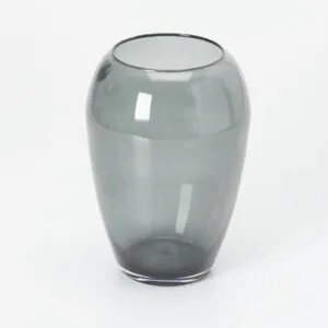 Hand Blown Charcoal Vase