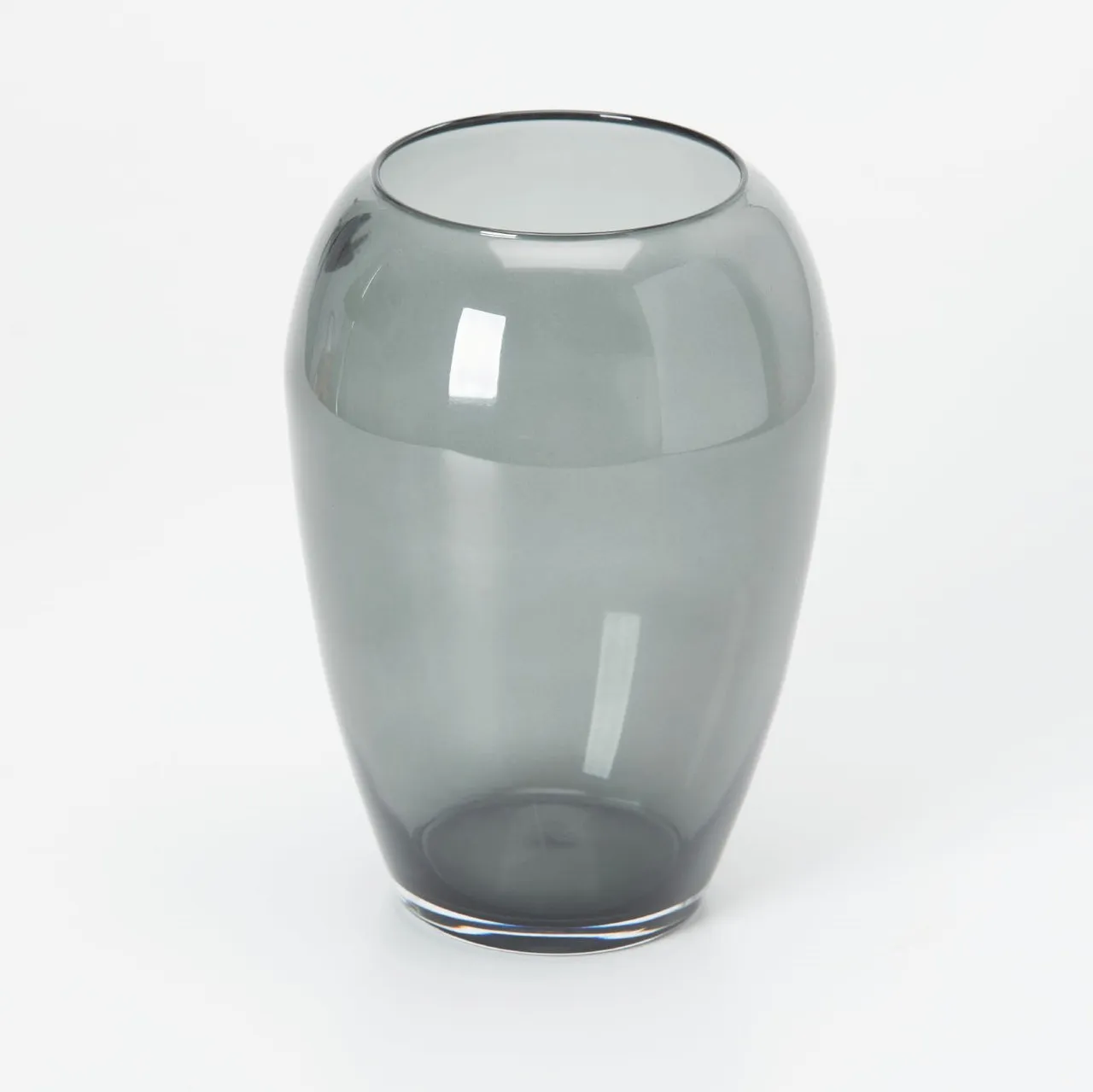 Hand Blown Charcoal Vase