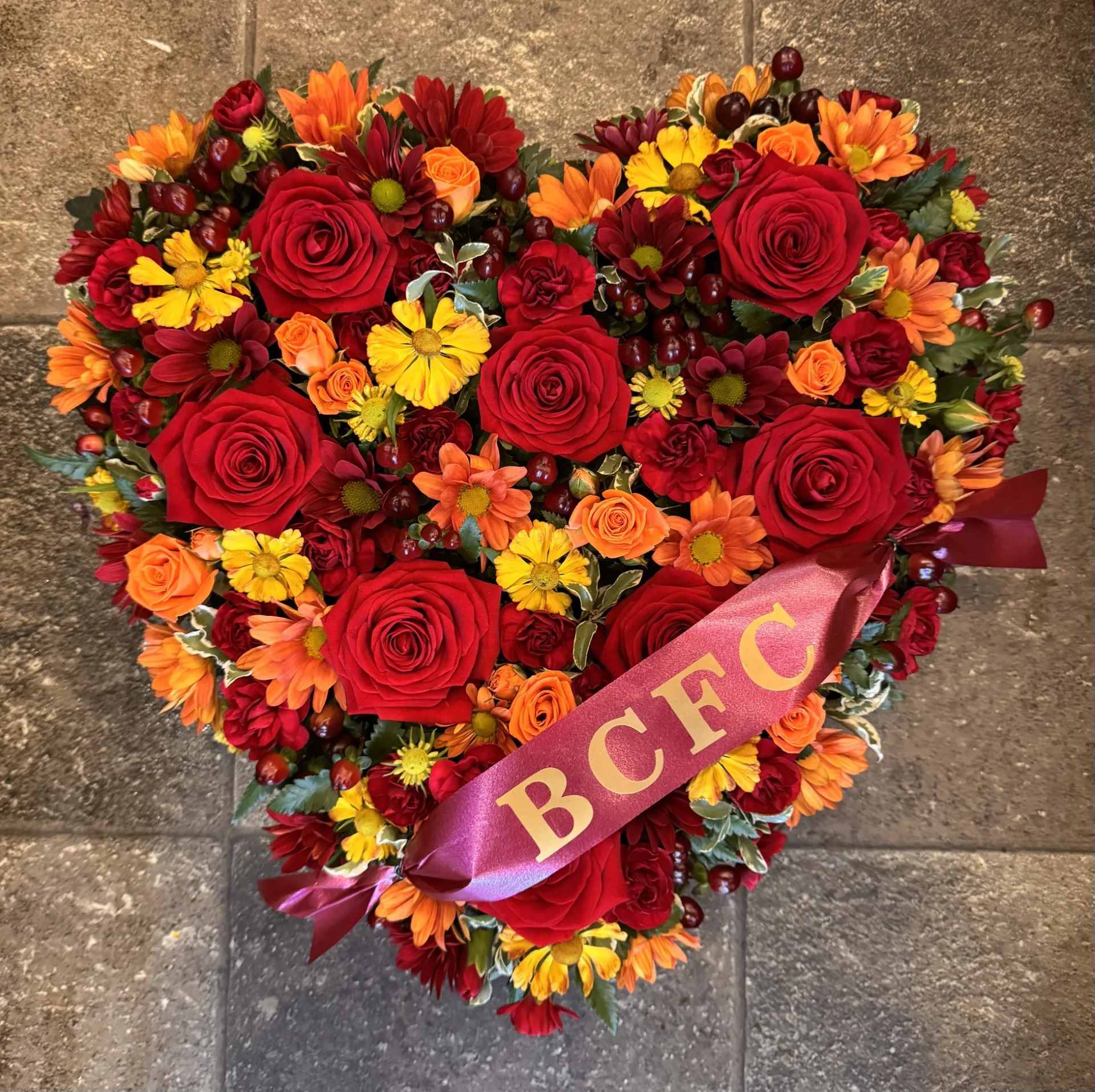 Bradford City FC Floral Heart Tribute