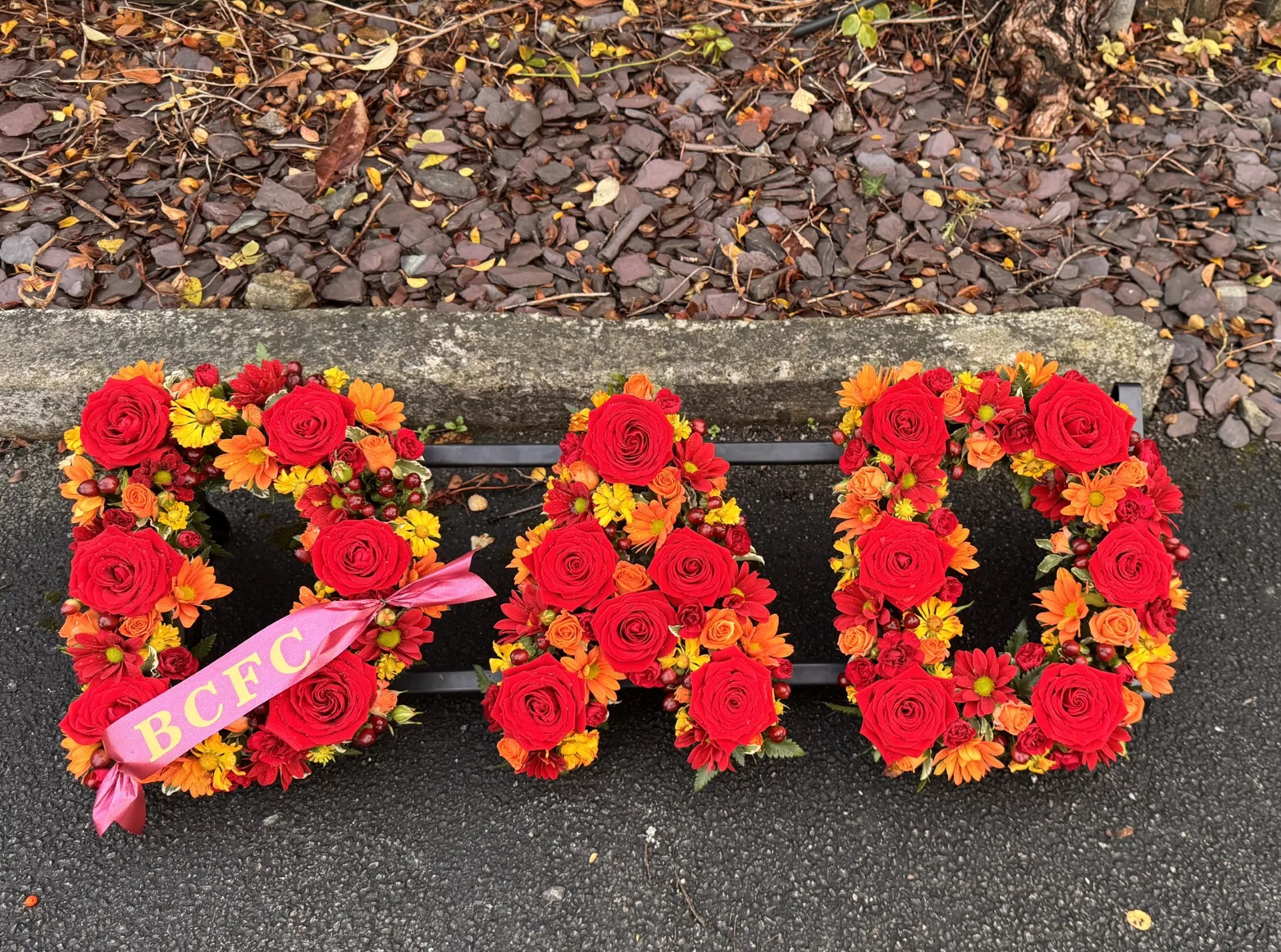 Bradford City FC  “DAD” Letter Tribute